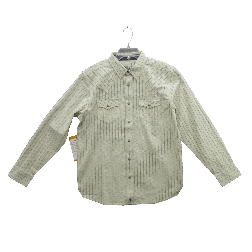 Moon Shine Men Shirt  Medium Western Long Sleeve Outlaw Snap New